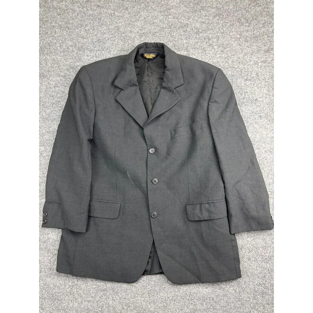 Vintage Brooks Brothers Brookease Blazer Men's 40S Charcoal Gray Made in‎ Israel
